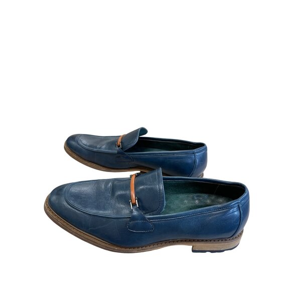 Todd Welsch Mens Blue Slip-On Faux Leather Loafers Size 12D main image 10